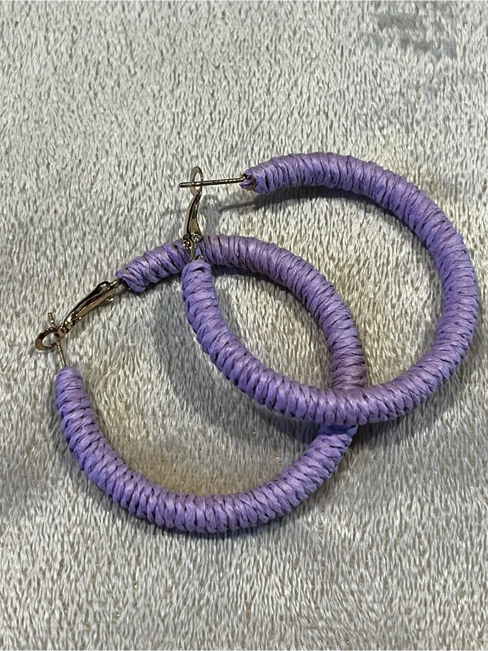 Handmade Rattan Earrings - Large Circle Braided Straw Wicker Drop Earrings